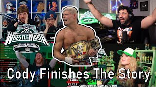 Streamers React to Cody Rhodes Winning the WWE Championship  WrestleMania 40