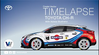 Toyota Ch-Rtimelapse Create Vector With Adobe Illustrator