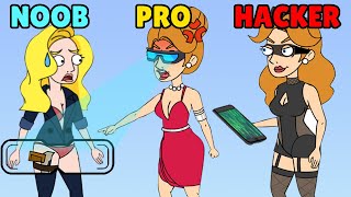 NOOB vs PRO vs HACKER in Girl Genius! screenshot 5