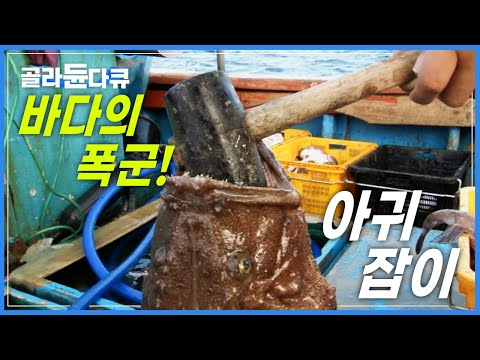 &amp;#39;<strong>물리면</strong> 손모가지 날아간다!&amp;#39; 버리기 일쑤였던 못생긴 생선의 맛있는 반란!│바다의 폭군! 아귀잡이│극한직업│#골라듄다큐