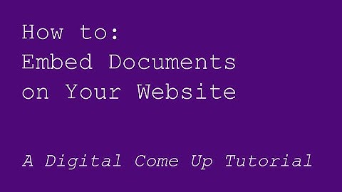 How to: Embed Documents on Your Website