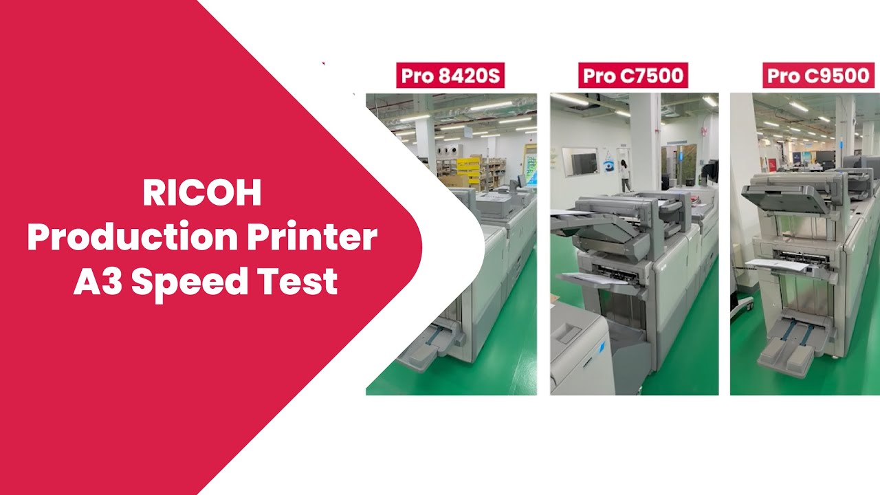Ricoh Production Printer : A3 Paper Speed Test - YouTube