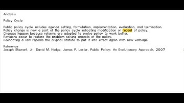 Analysis Policy Cycle