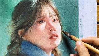 Watercolor portrait painting tutorial - Strong Light & Shadow