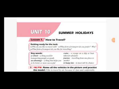 7th Grade. Unit 10. Lesson 1. How to travel?