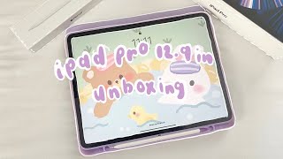 iPad Pro 12.9 in (2021 ver.) unboxing + customization ♡