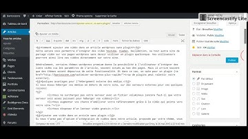 Intégrer une vidéo dans un article Wordpress