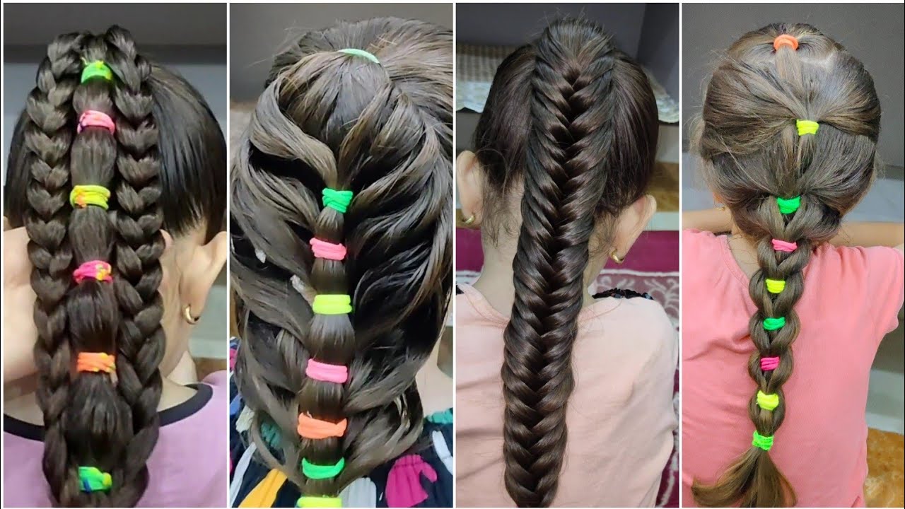 تسريحات شعر طويل للبنات للمدارس 👌 و تنفع لجميع المناسبات وكافة الاعمار 💗
