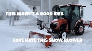 KUBOTA B2650 BLOWING SNOW