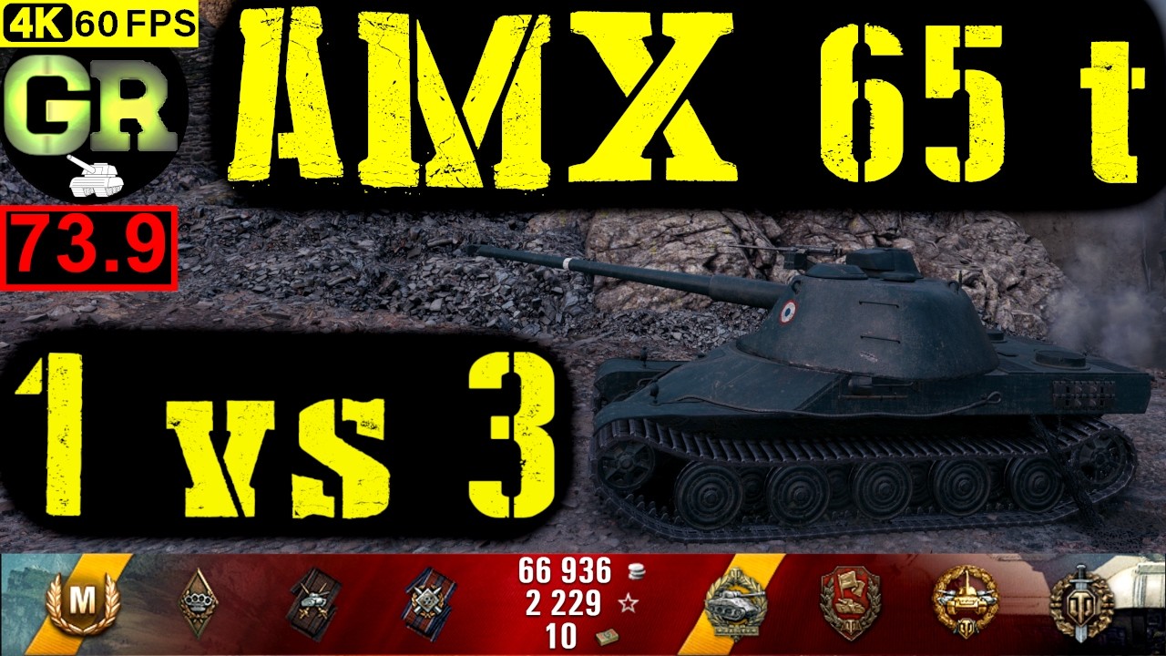 74_World of Tanks AMX 65 t WoT Replay - 9 Kills 4.4K DMG(Patch 1.4.0)