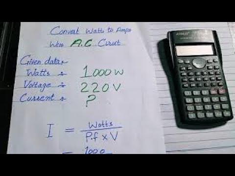How to calculate ampere from watts in A.C circuit |Electrical Engineering...