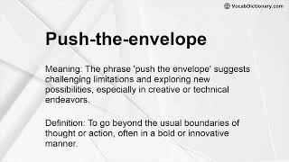 Push-the-envelope Meaning