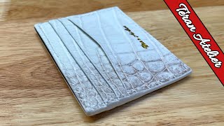 Making a Himalayan Crocodile Leather Card Holder (Free PDF Pattern)