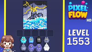 Pixel Flow Level 1553 Solution Walkthrough