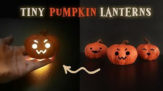 Making Tiny Pumpkin Lanterns for Halloween🎃