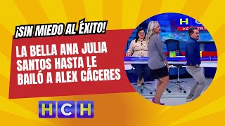 ¡Sin miedo al éxito! la bella #AnaJuliaSantos hasta le bailó a #AlexCáceres!
