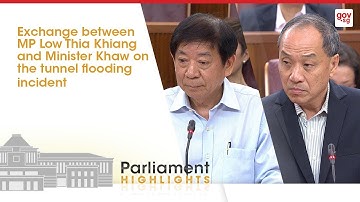 Exchange between MP Low Thia Khiang & Minister Khaw on tunnel flooding incident