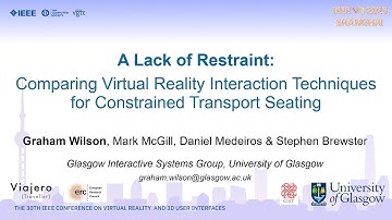 IEEE VR 2023 Fast Forward - VR Interaction Techniques for Constrained Transport Seating