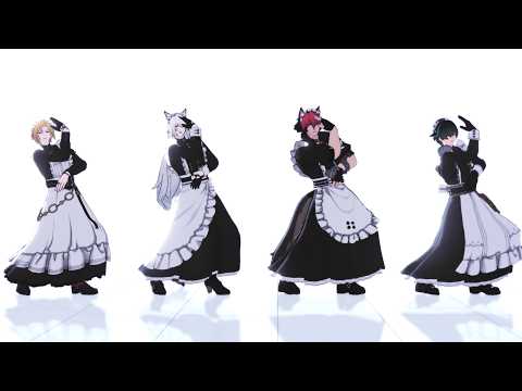 【ゼンゼロMMD】メイド服でモエチャッカファイア　固定カメラ　【ヒューゴ・狛野真斗・ライト・セヴェリアン】