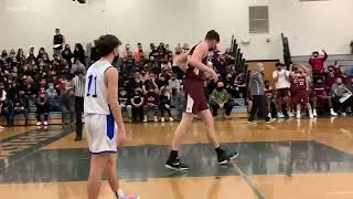 Bristol Central player and UConn recruit Donovan Clingan puts on a show against Bristol Eastern