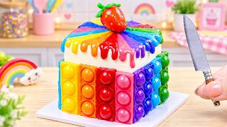 איך להכין עוגת רAINBOW מיניאטורית צבעונית עוגת שוקולד מיני מתכון