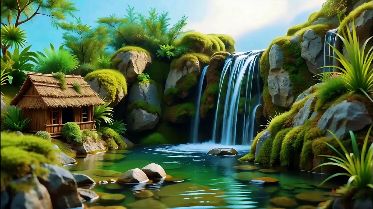 Relaxing Music Gentle Water Flow| Nature Scene for Inner Peace