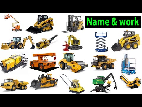 Heavy Construction Equipment Names. Construction Machine Names. Heavy Duty