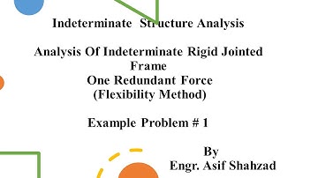 Example Problem 1 Analysis of Frame by Force Method / Flexibility Method