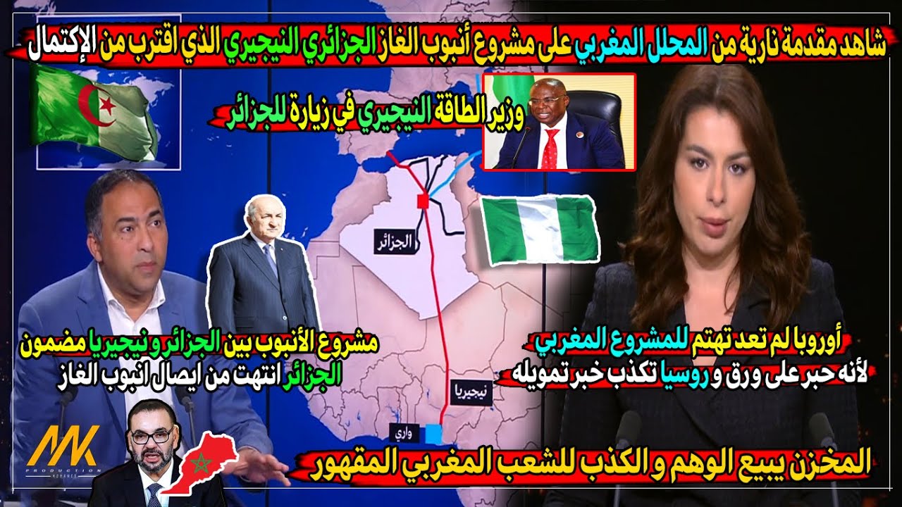 شاهد ما قاله محلل مغربي في مقدمة نارية على مشروع انبوب الغاز الجزائري النيجيري الذي اقترب من اكتمال