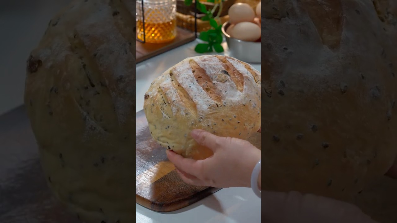 מתכון לחם אירופאי קל ופשוט. בלי לישה. בלי שמן