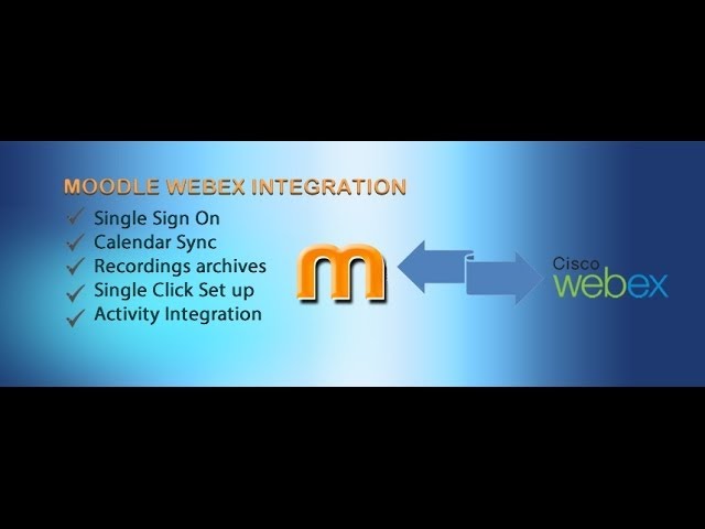 Moodle Webex Integration Demo