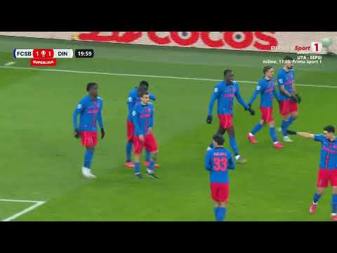 GOOOL! FCSB - Dinamo 1-1. Alhassan egalează la 2 minute după ce ”câinii” au deschis scorul