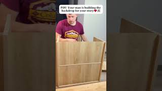 Real men build cabinets and memories for you. 💪🗄️💓 #homediy #homeideas #homcom