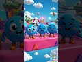 Cute Cube Monsters ❤️ Color Matching Challenge! #animation #3dart #shorts #dj