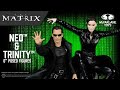 New movie maniacs the matrix neo  trinity 6 posed figures bundle  action figure showcase