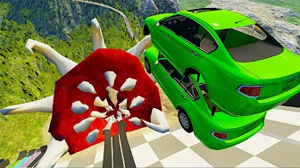 Random Car Jumps & Crashes In Slant Of Death #4 -  BeamNG.Drive