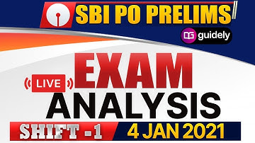 SBI PO Prelims Exam Analysis 2020 ( 4 January 2021, Shift 1 ) | Exam Review | Asked Questions