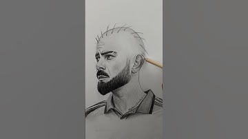 How to draw hair ❤️✍️ #art #artist #cartoon #drawing #satisfying #draw #anime #shorts #viratkohli