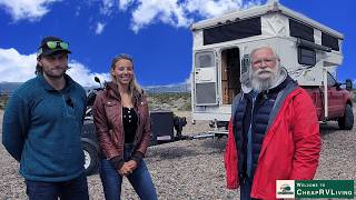 Remote Nomad Life: How This Young Couple Thrives in Their 2001 Truck and Pop Top Camper!