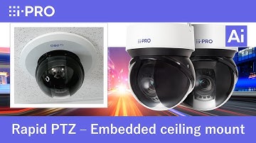 i-PRO Rapid PTZ camera - Embedded ceiling mount installation with WV-QEM505-W