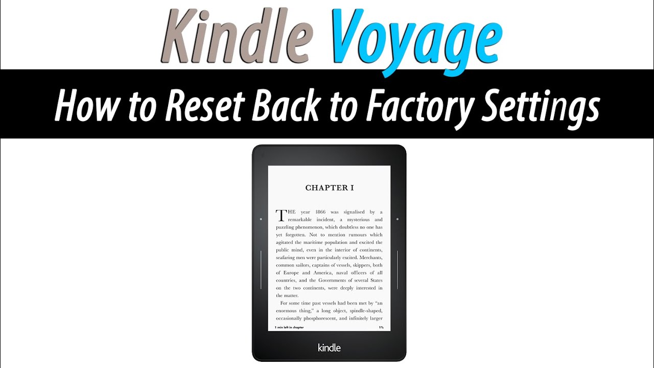 kindle voyage factory reset