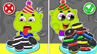 LeonCito | Galletas arcoíris con ositos de goma versus galletas comunes | Dibujos animados