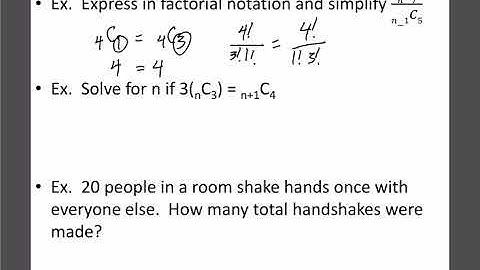 Math 30-1: Perms and Combs 3: Combinations