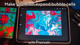 Bubble Cells Tutorial, Procreate Digital Pour Art #fluidart #procreate #digitalart