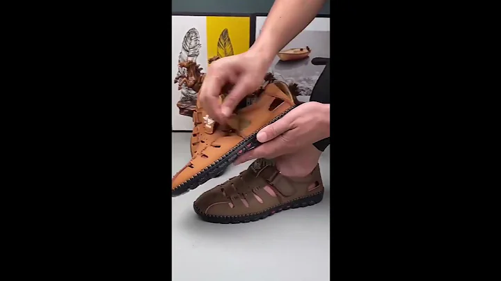 Men's Aviator Wrapped Toe Hollow Leather Sandals