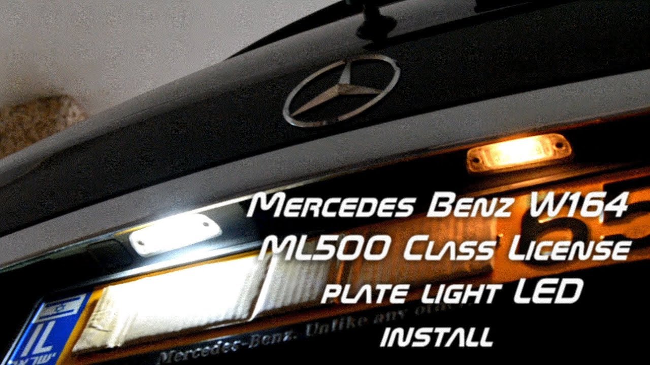 mercedes number plate light fault