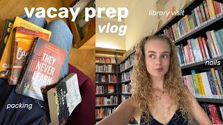 vacay prep vlog | library trip, cafe dates & packing