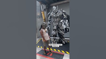MEGATRON meets megatron #transformers #keepsupporting #megatron #universalstudios #funny