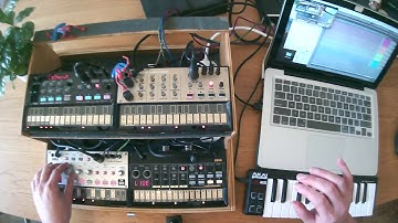 DRONE AMBIENT JAM with Korg Volca Keys, Bass, Beats, FM
