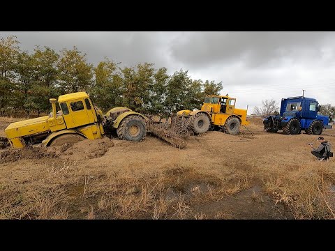 Видео: ЗАСАДИЛИ КИРОВЕЦ В ГРЯЗЬ ПО РАМУ | Трактор К-700 с кабиной Renault Magnum едет на помощь!!!